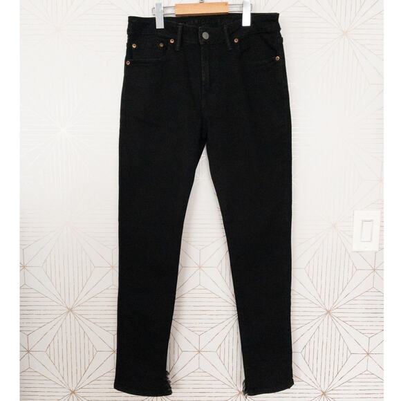 American Eagle Next Level Flex Black Slim Straight Jean 32x32 Stretch frayed hem - Picture 15 of 16
